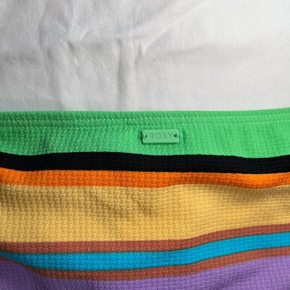 Roxy Womens Color Jam Striped Tank Top & Hipster Bikini Beach Swim Set XL - Picture 8 of 11